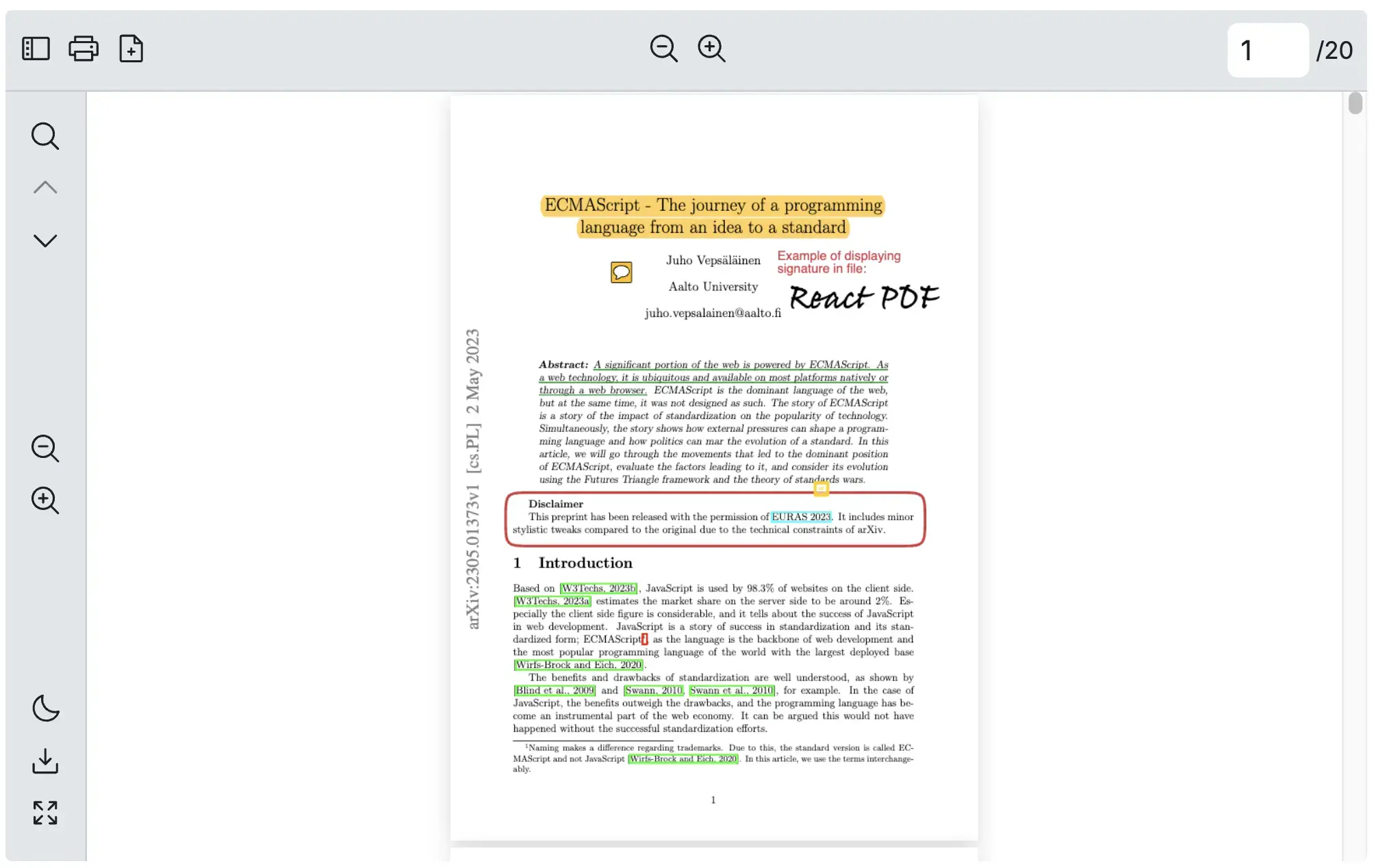 An example of how to rearrange tools in the toolbar