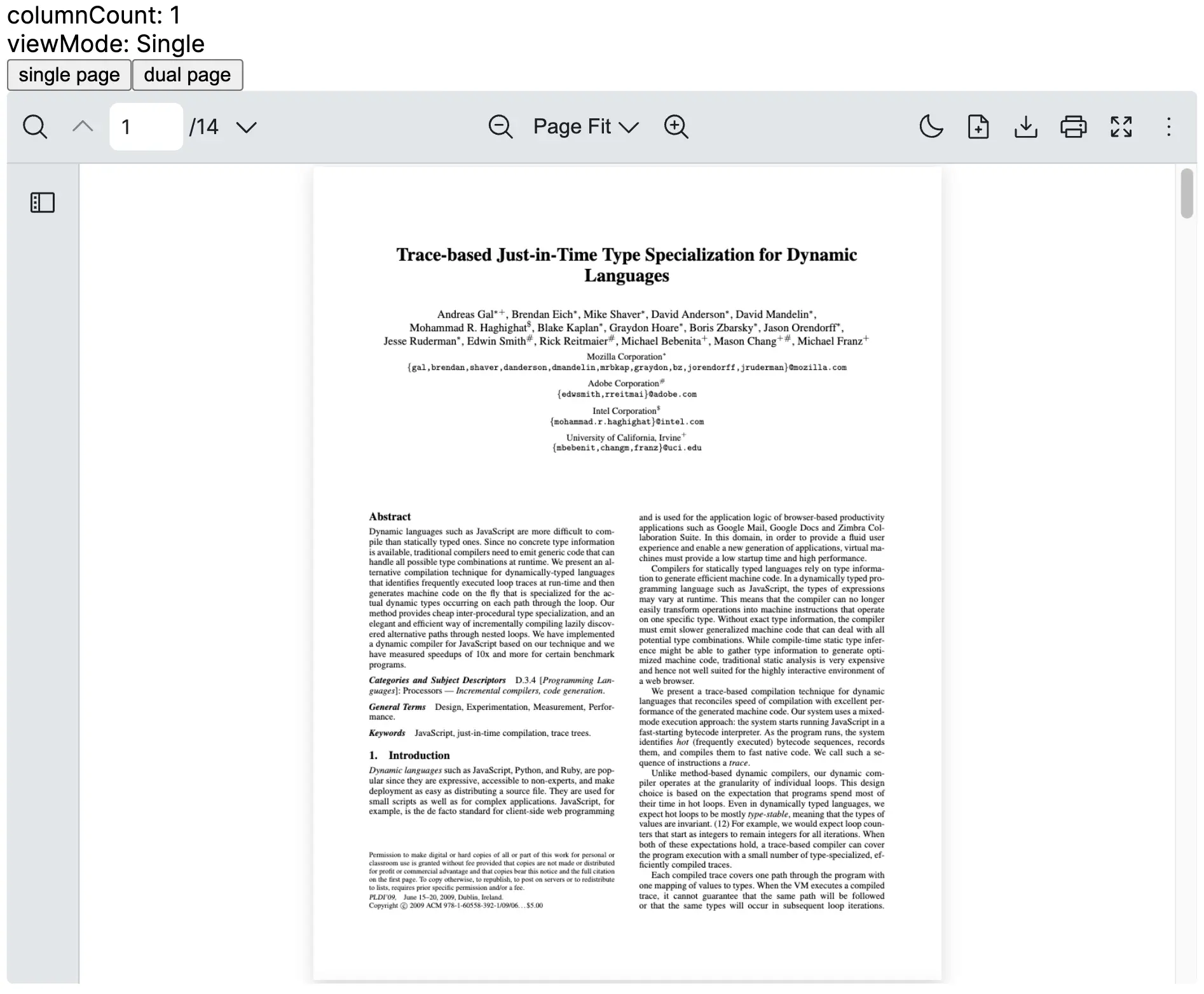 An example of how to use useViewModeContext hook