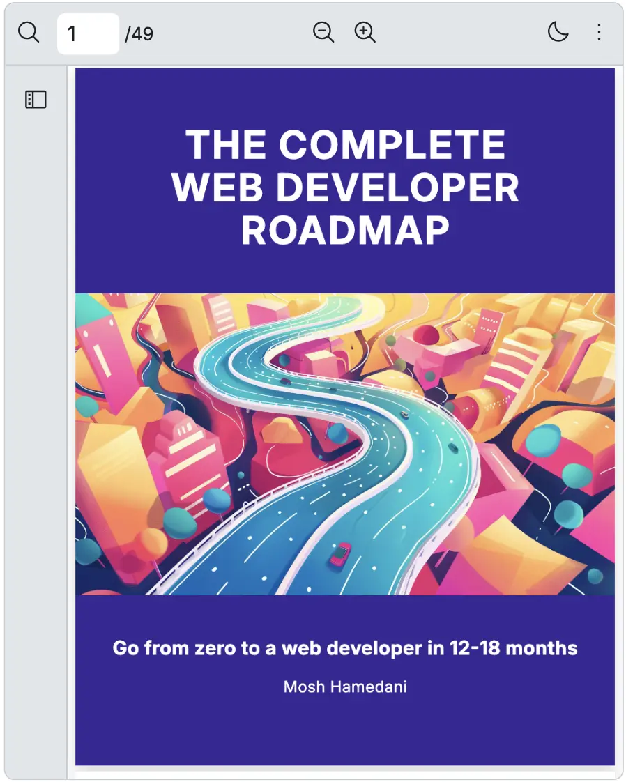 An image of how React PDF will be displayed on a mobile screen